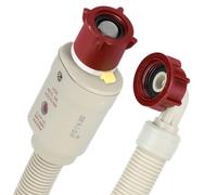 Kenekos - Manguera Aquastop de 1,5 - 3 m, conexión de 3/4 pulgadas (estándar) para lavadora y lavavajillas, con válvula de seguridad, colador de suciedad, máx. 90 °C - Manguera de entrada de seguridad