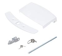 Kenekos - Tirador de puerta para AEG 405508700/3 4055087003 - Tirador de lavadora - Blanco - Para lavadora y secadora - Ventana con material de montaje
