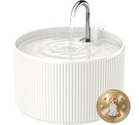 Kenepet Fuente de agua de cerámica para gatos, fuente de agua automática para mascotas, dispensador ideal para gatos, perros y múltiples mascotas