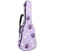 KengjuTesu Funda suave para guitarra acústica de 43 pulgadas con correa de mochila y 2 bolsillos Bichon Frise y corazones, mochila sin relleno, impermeable, tela Oxford, bolsa para guitarra clásica