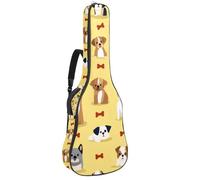 KengjuTesu Funda suave para guitarra acústica de 43 pulgadas con correa de mochila y 2 bolsillos Bichon Frise y corazones, mochila sin relleno, impermeable, tela Oxford, bolsa para guitarra clásica