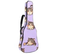 KengjuTesu Funda suave para guitarra acústica de 43 pulgadas con correa de mochila y 2 bolsillos Bichon Frise y corazones, mochila sin relleno, impermeable, tela Oxford, bolsa para guitarra clásica
