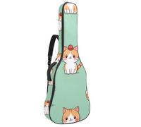 KengjuTesu Funda suave para guitarra acústica de 43 pulgadas con correa de mochila y 2 bolsillos Bichon Frise y corazones, mochila sin relleno, impermeable, tela Oxford, bolsa para guitarra clásica