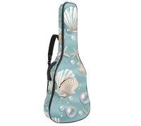 KengjuTesu Funda suave para guitarra acústica de 43 pulgadas con correa de mochila y 2 bolsillos, carcasa de perla, mochila sin relleno, impermeable, tela Oxford, bolsa para guitarra clásica,