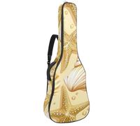 KengjuTesu Funda suave para guitarra acústica de 43 pulgadas con correa de mochila y 2 bolsillos, color amarillo Sea Star Marine, mochila sin relleno, impermeable, tela Oxford, bolsa para guitarra