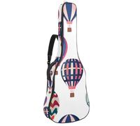 KengjuTesu Funda suave para guitarra acústica de 43 pulgadas con correa de mochila y 2 bolsillos con estampado de globo aerostático, mochila sin relleno, impermeable, tela Oxford, bolsa para guitarra