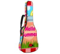 KengjuTesu Funda suave para guitarra acústica de 43 pulgadas con correa de mochila y 2 bolsillos, diseño de unicornio, estrellas, arcoíris, mochila sin relleno, impermeable, tela Oxford, bolsa para