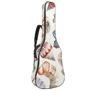 KengjuTesu Funda suave para guitarra acústica de 43 pulgadas con correa de mochila y 2 bolsillos FESH Sea Shell, mochila sin relleno, impermeable, tela Oxford, bolsa para bajo para guitarras clásicas,