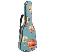 KengjuTesu Funda suave para guitarra acústica de 43 pulgadas con correa de mochila y 2 bolsillos, globo aerostático, mochila sin relleno, impermeable, tela Oxford, bolsa para guitarras clásicas,