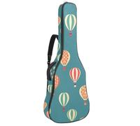 KengjuTesu Funda suave para guitarra acústica de 43 pulgadas con correa de mochila y 2 bolsillos, globo aerostático de dibujos animados, mochila sin relleno, impermeable, tela Oxford, bolsa para