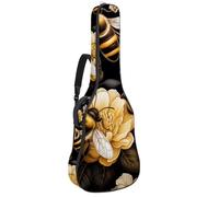 KengjuTesu Funda suave para guitarra acústica de 43 pulgadas con correa de mochila y 2 bolsillos para recoger miel, mochila sin relleno, impermeable, tela Oxford, bolsa para guitarra clásica,