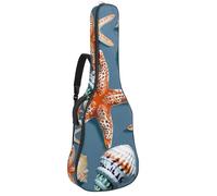 KengjuTesu Funda suave para guitarra acústica de 43 pulgadas con correa de mochila y 2 bolsillos Sea Star Marine sin costuras, mochila sin relleno, impermeable, tela Oxford, bolsa para guitarra