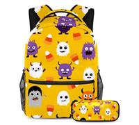 KengjuTesu Juego de 2 mochilas para niños y niñas, gran capacidad, murciélagos y telaraña, mochila escolar con estuche para lápices, mochila perfecta para estudiantes, adolescentes, viajes y