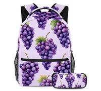 KengjuTesu Juego de 2 mochilas para niños y niñas, mochila escolar con estampado de condimentos de gran capacidad con estuche para lápices, mochila perfecta para estudiantes, adolescentes, viajes y
