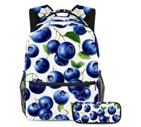 KengjuTesu Juego de 2 mochilas para niños y niñas, mochila escolar con estampado de condimentos de gran capacidad con estuche para lápices, mochila perfecta para estudiantes, adolescentes, viajes y