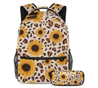 KengjuTesu Juego de 2 mochilas para niños y niñas, mochila escolar de gran capacidad con diseño de delfín junto al mar con estuche para lápices, mochila perfecta para estudiantes, adolescentes, viajes