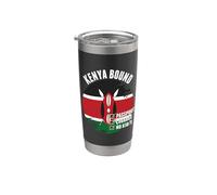 Kenia Bound Country Travel Bandera de Kenia recuerdo de vacaciones Vaso térmico de acero inoxidable de doble pared