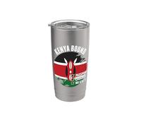 Kenia Bound Country Travel Bandera de Kenia recuerdo de vacaciones Vaso térmico de acero inoxidable de doble pared