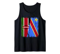 Kenia Congo Half Flag - Jersey del orgullo congoleño de Kenia Camiseta sin Mangas