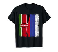 Kenia Rusia Media Bandera Kenia Rusia Jersey Camiseta