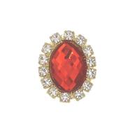 KENID, 10 Uds., 20x16mm, Botones de Diamantes de imitación Dorados para Coser, Adornos artesanales de Piedra acrílica de Metal Hechos a Mano Decorativos