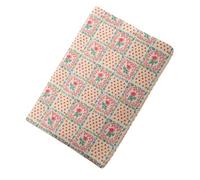 Keninll Diario de tela hecho a mano para mujer, 2 unidades, diseño de flores de celosía naranja, A5A6, 160 páginas