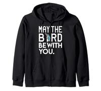 Kenko «May The Bird BE with You» [Negro con diseño de una Sola Cara] Sudadera con Capucha