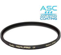 Kenko 55S Real Pro MC - Filtro UV con Revestimiento antisuciedad (55 mm), Color Negro