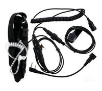 kenmax® Profesional Tactique Policía militar FBI Bodyguard frente/garganta Mic Micrófono ajustable volumen PTT Covert Acústica Tubo Auricular Auricular con dedo PTT para 2 pines KENWOOD TK-208 Wouxun KG-UVD1P Puxing px-888 K PX-777 Baofeng UV-5R