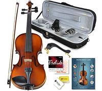 Kennedy Violins - Conjunto de violín Bunnel Pupil, tamaño 3/4, funda de transporte y accesorios incluidos, madera de arce maciza y accesorios de ébano