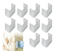 Kennel Clamp Brackets, U Shape Fixing Clips, 1.26x1.26in Authentic Multiangle Support Brackets, Heavy-Duty Steel, Rust Proof Coating for Garden Partition Farm Woodworking