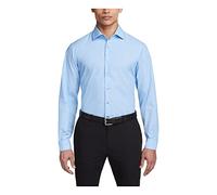 Kenneth Cole Dress Shirt Big and Tall Solid Camisa de Vestir, Azul Claro, 56 cm Cuello 94 cm-97 cm Manga para Hombre