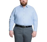 Kenneth Cole Dress Shirt Big and Tall Solid Camisa Esmoquin, Azul Claro, 4XL Alto (51 cm Cuello 94/97 cm Manga) Hombres
