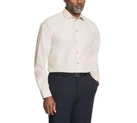 Kenneth Cole Dress Shirt Regular Fit Solid Camisa de Vestir, Almendra, 41 cm-42 cm Cuello 91 cm-94 cm Manga para Hombre