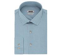 Kenneth Cole Dress Shirt Slim Fit Checks and Stripes (Patterned) Camisa, Laguna, 38 cm-39 cm COU 86 cm-89 cm Manche (Medium) para Hombre