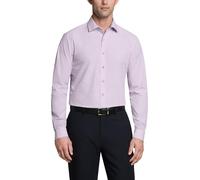 Kenneth Cole Dress Shirt Slim Fit Solid Camisa de Vestir, Lila, 41 cm-42 cm Cuello 86 cm-89 cm Manga para Hombre
