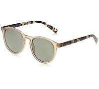 Kenneth Cole New York Gafas de sol redondas para hombre, Beige Mate / Verde