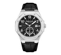 Kenneth Cole New York Reloj automático para hombre, esfera de esqueleto, bisel octogonal, diseño elegante y profesional, Negro -, Moderno