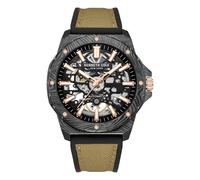 Kenneth Cole New York Reloj de lujo para hombre, movimiento automático, resistente al agua, diseño sofisticado y elegante, Camuflaje - Silicona bronceada/nailon