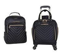 Kenneth Cole REACTION Chelsea - Sarga de poliéster expandible de 20 Pulgadas, Black, 2-Piece Bundle (Underseater + Backpack), Chelsea Luggage Chevron
