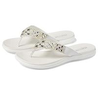 Kenneth Cole REACTION Glam-athon - Sandalias de tiras finas para mujer, Blanco/Blanco, 40 EU