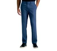 Kenneth Cole REACTION Men's Stretch Sharkskin Plaid Slim Fit Flat Front Dress Pant