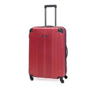 Kenneth Cole Reaction out of Bounds - Maleta giratoria Ligera de 4 Ruedas, Rojo Escarlata, 28-Inch Checked, Fuera de límites