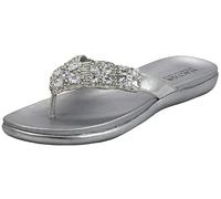 Kenneth Cole REACTION Sandalia Glam-athon para mujer, Plateado, 38.5 EU