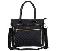 Kenneth Cole REACTION Chelsea Chevron-Bolsa Acolchada Tablet Pulgadas, portátil Unisex Adulto, Black, 15" Laptop