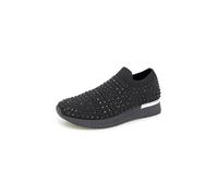 Kenneth Cole Reaction Women's Cameron Jewel Jogger Sneaker, Black, 7.5