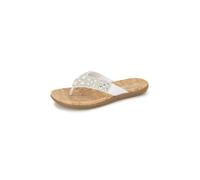 Kenneth Cole REACTION Women's Glam-athon Flat Sandal, White, 8 M US