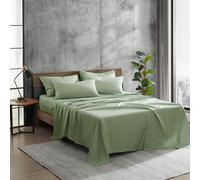 Kenneth Cole - Solutions Queen Sheets Juego de cama de 6 piezas de polister reciclado suave, resistente a las arrugas y con acabado refrescante