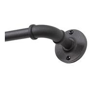 Kenney Adler Barra de Cortina Envolvente para Interiores y Exteriores, Resistente al óxido, Acero al Carbono, Negro, 0.63 Inches