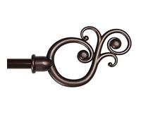 Kenney Barra de Cortina de Ventana Cafe, Chocolate, 48 to 84-Inch